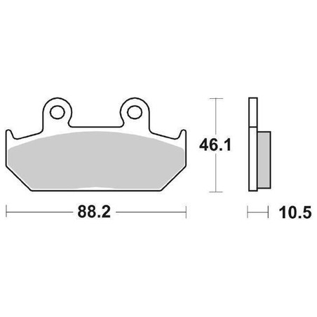 647HS PLAQUETTE DE FREIN AVANT DX-SX 647HS Honda GL Gold Wing 1990+ SBS