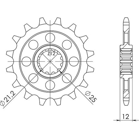 546430213 PIGNONE S AC P520-D13 Husqvarna CR 1976+ SGR - SPROCKETS