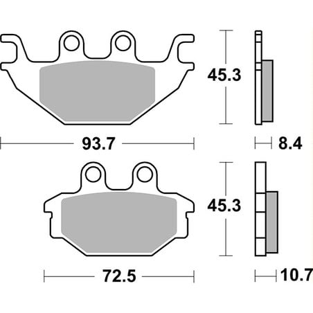 930HF REAR BRAKE PAD 930HF Indian Scout 2015+ SBS