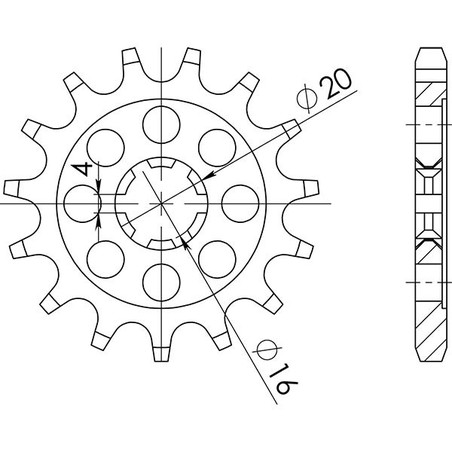 542410013 Kawasaki KX 1983+ SGR - SPROCKETS