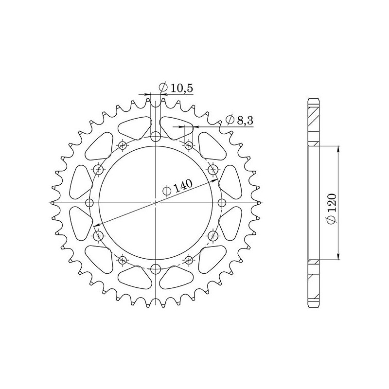 541630240 Kawasaki KLR 1980+ SGR - SPROCKETS