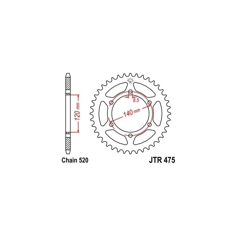 541630244 Kawasaki KLR D 1985+ SGR - SPROCKETS
