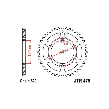 541630244 Kawasaki KLR D 1985+ SGR - SPROCKETS