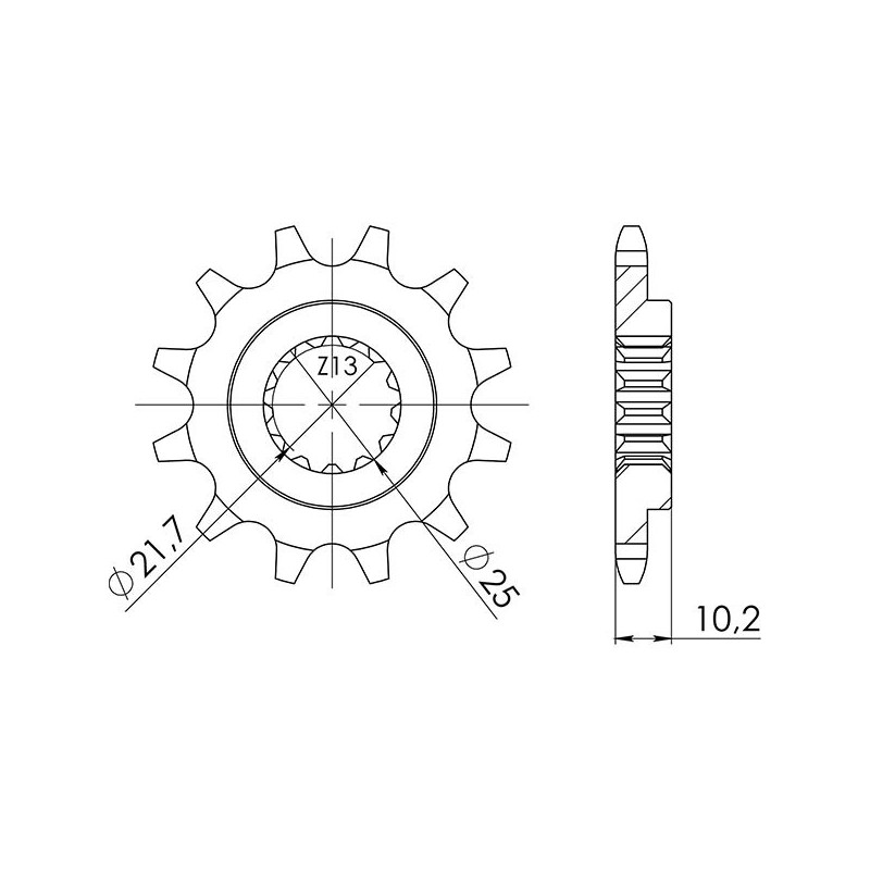 542430312 PIGNONE S AC P520-D12 Kawasaki KEF A Lakota 2 WD 1995+ SGR - SPROCKETS