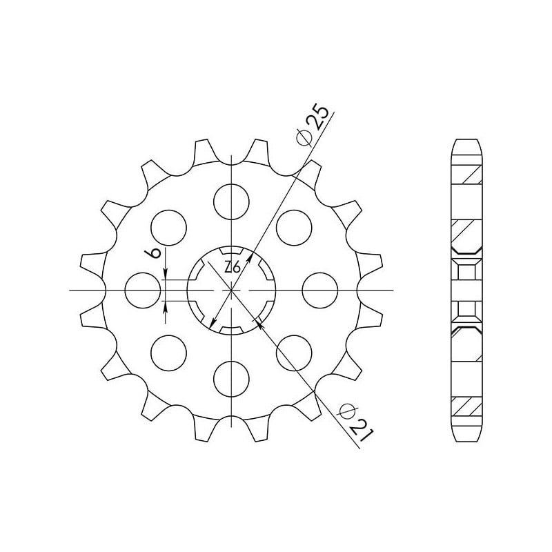542440115 PIGNONE S AC P530-D15 Kawasaki KZ C 1978+ SGR - SPROCKETS