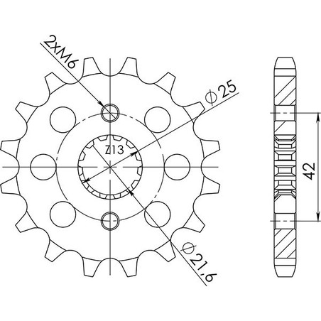 542840014 Kawasaki ZZR 1991+ SGR - SPROCKETS