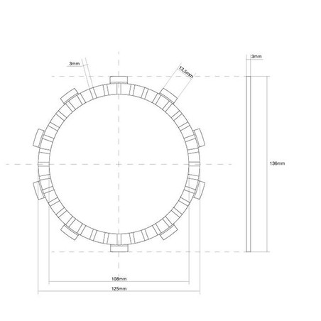 741202 JOINT MONODISQUE EMBRAYAGE Kawasaki Ninja 2024+ FCC