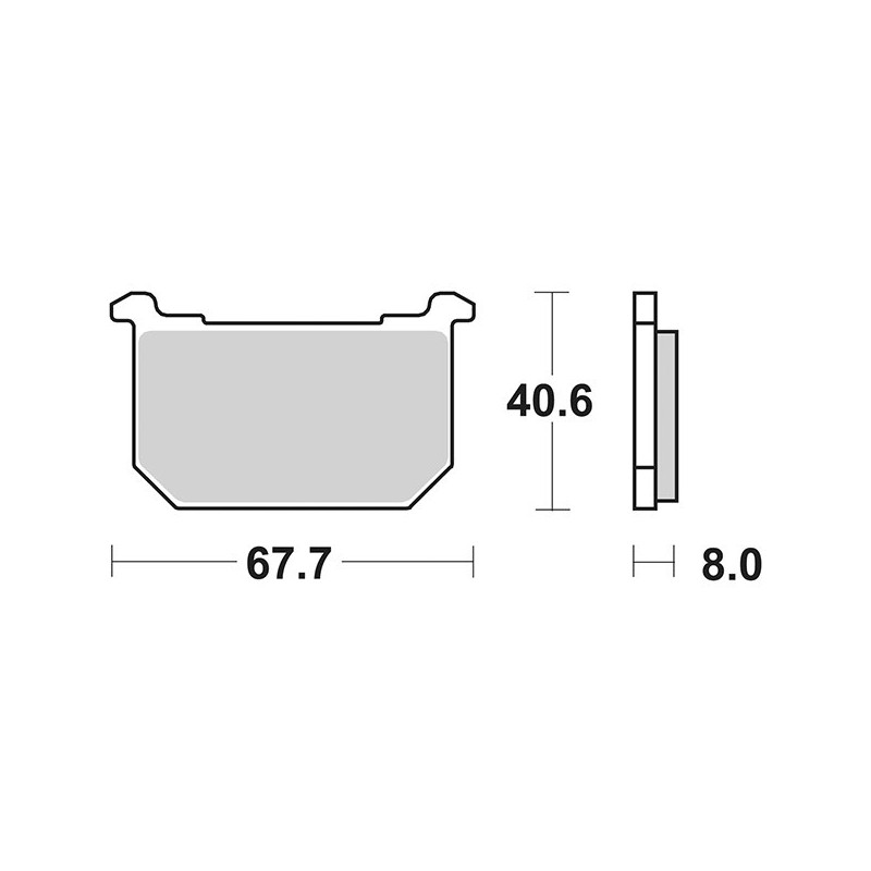 539DCC FRONT BRAKE PAD DX-SX 539DCC Kawasaki GPZ D 1981+ SBS