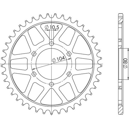 541660132 Kawasaki Z H LTD 1980+ SGR - SPROCKETS