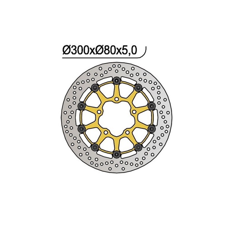 1056 FRONT BRAKE DISC DX-SX Kawasaki Z M ABS 2007+ NG