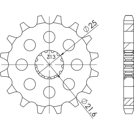 542840115 PIGNONE S+2 AC P525-D15 Kawasaki ZR C 1991+ SGR - SPROCKETS