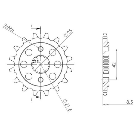542840415 PIGNONE R+2 AC P520-D15 Kawasaki ZR C 1991+ SGR - SPROCKETS
