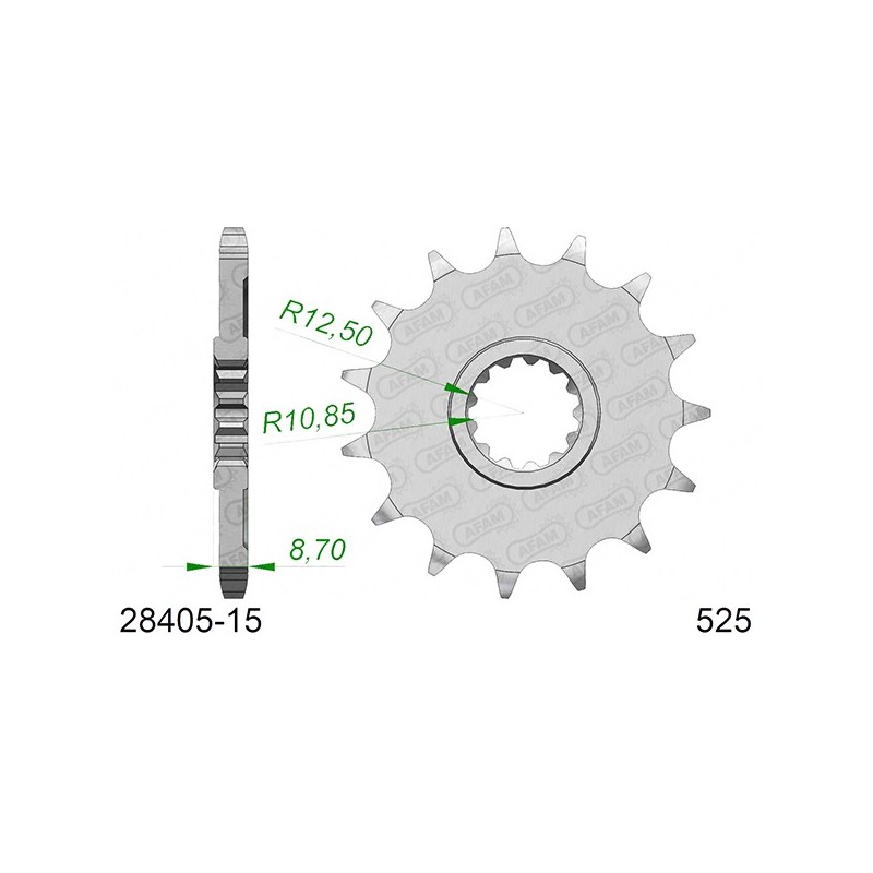 28405:15 PIGNONE AFAM S AC P525-D15 Kawasaki KLZ Versys 2012+ AFAM