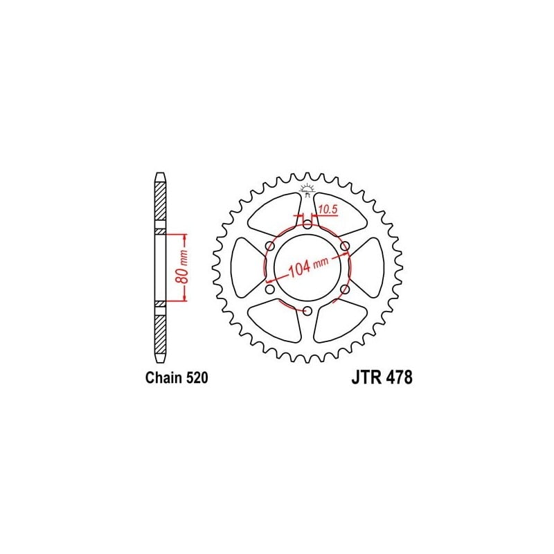 541740345 CORONA R+2 AL P520-D45 Kawasaki KLZ Versys 2012+ SGR - SPROCKETS