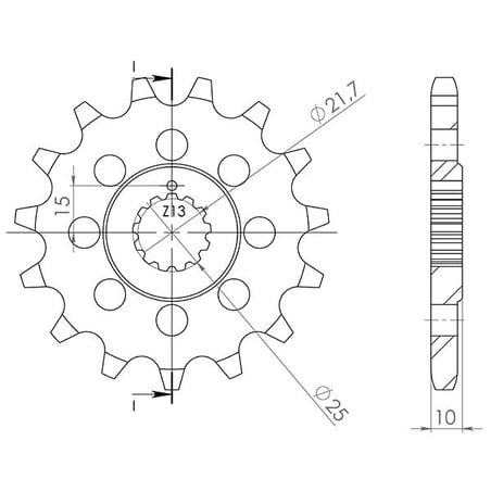 542480015 Kawasaki KZ A 1979+ SGR - SPROCKETS