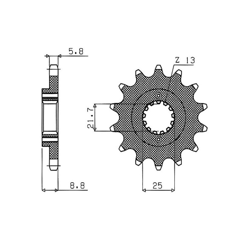 542480115 PIGNONE S+2 AC P630-D15 Kawasaki GPZ B 1982+ SGR - SPROCKETS