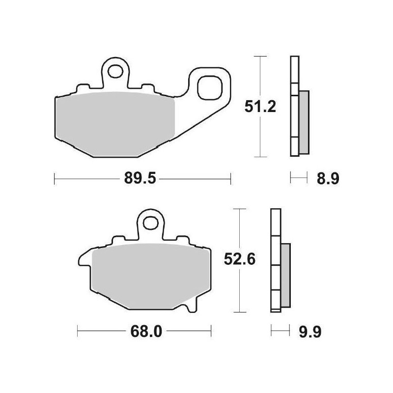 687LS PLAQUETTE DE FREIN ARRIERE 687LS Kawasaki Ninja SX SE 2025+ SBS