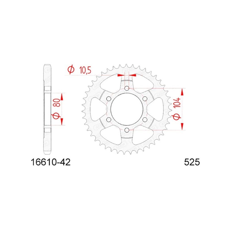 16610:42 CORONA AFAM S AC P525-D42 Kawasaki Ninja SX SE 2025+ AFAM