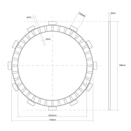 741001 CLUTCH SINGLE DISC GASKET Kawasaki Z R1 1984+ FCC