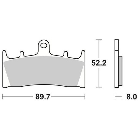 686HS FRONT BRAKE PAD DX-SX 686HS Kawasaki ZRX D 1997+ SBS