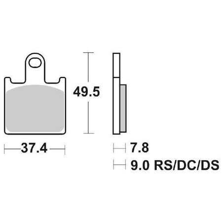 838DS-1 FRONT BRAKE PAD DX-SX 838DS-1 Kawasaki GTR ABS ABS A C E 2008+ SBS