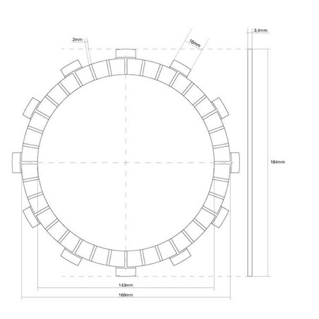 741274 JOINT MONODISQUE EMBRAYAGE Kawasaki VN Vulcan Main Streak 2002+ FCC