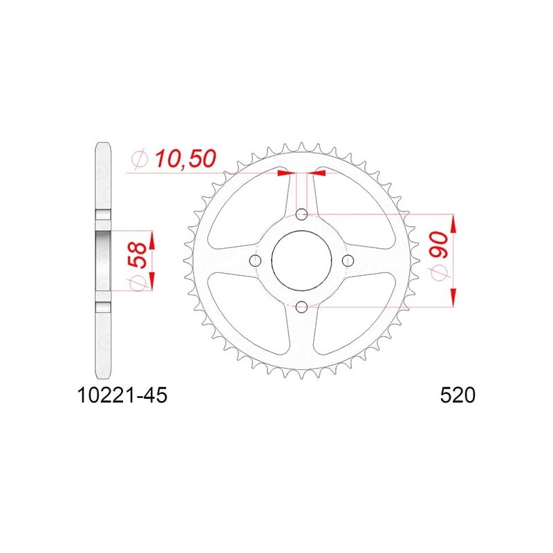 10221:45 Ktm Duke 4T 2010+ AFAM