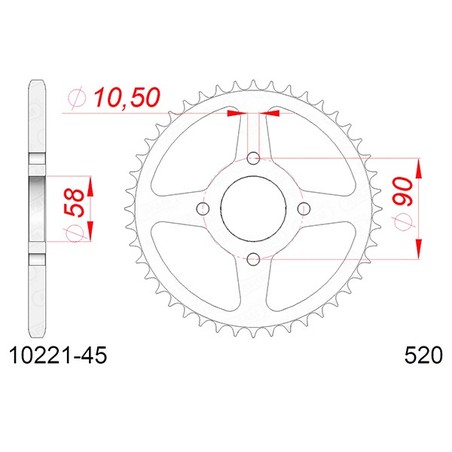 10221:45 Ktm Duke 4T 2010+ AFAM