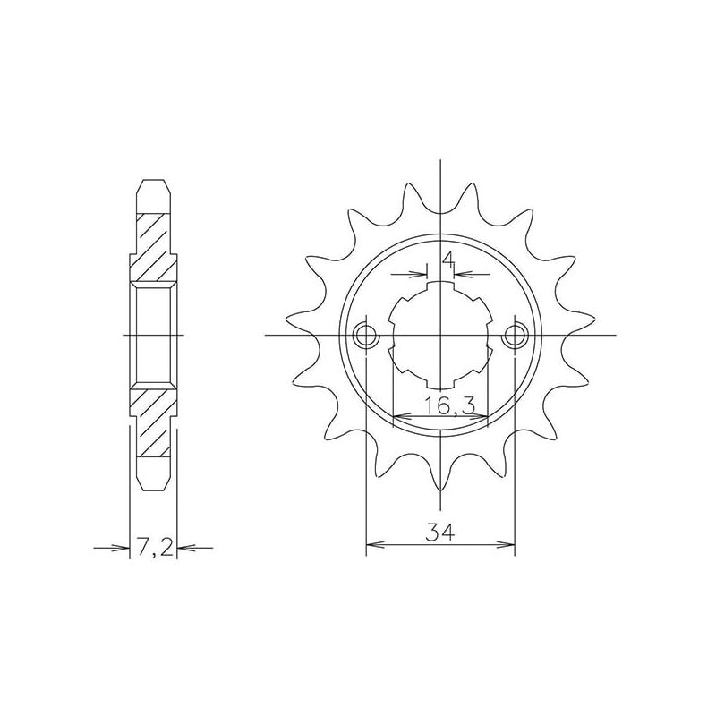 540052114 PIGNONE S AC P520-D14 Ktm RC 4T 2014+ SGR - SPROCKETS