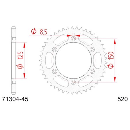 71304:45 Ktm Enduro R 4T 2009+ AFAM