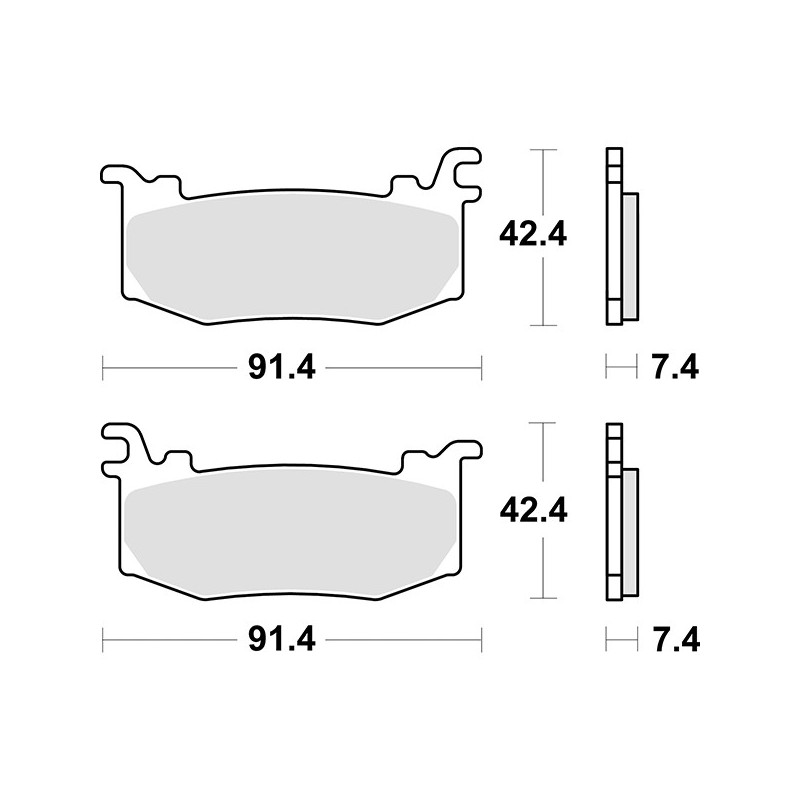 1012DC FRONT BRAKE PAD DX-SX 1012DC Ktm RC R Track 2025+ SBS