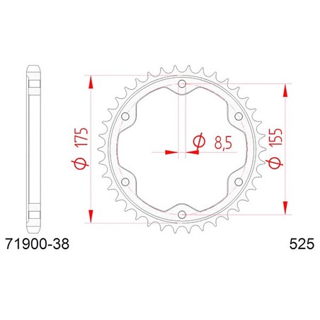 71900:38 Ktm Super Duke R 2024+ AFAM