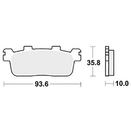 195HM REAR BRAKE PAD 195HM Kymco DTX 360 E5 2021+ SBS