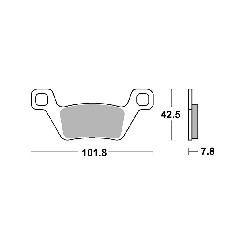945SI KLOCKI HAMULCOWE PRZEDNIE PRAWE-LEWE 945SI Kymco MXU 4X4 2013+ SBS