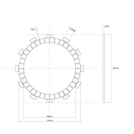 741283 JOINT MONODISQUE EMBRAYAGE Mash Cafe Racer 2016+ FCC