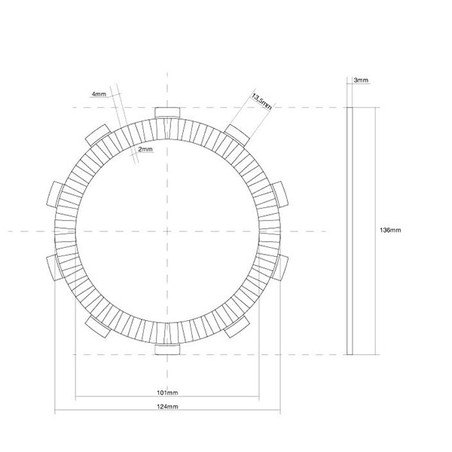 741299 KUPPLUNGS-EINSCHEIBENDICHTUNG Mash Cafe Racer IE TT40 ABS 2018+ FCC