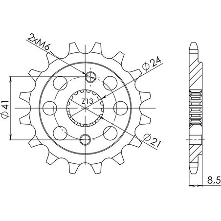 542031415 PIGNONE S AC P520-D15 Mash Five Hundred IE ABS 2019+ SGR - SPROCKETS