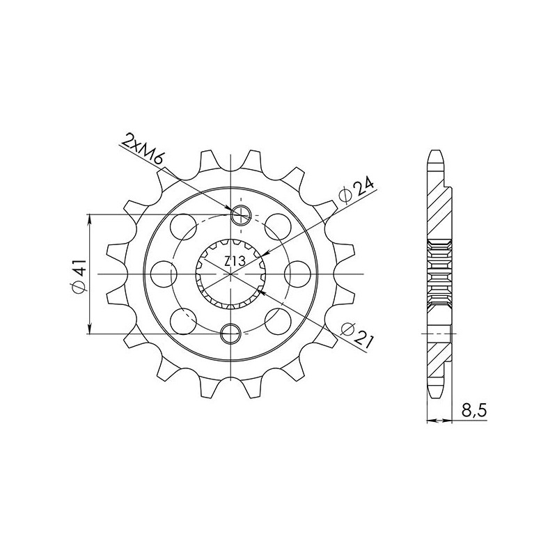 542031415 PIGNONE S AC P520-D15 Mash Force Army IE ABS 2020+ SGR - SPROCKETS