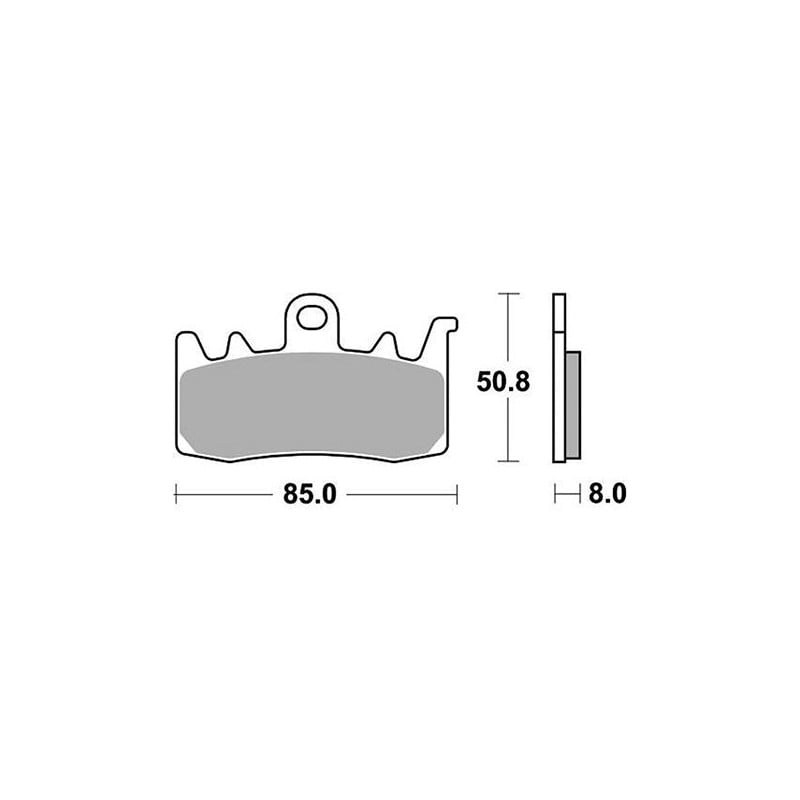 900DS2 PLAQUETTE DE FREIN AVANT DX-SX 900DS2 Moto Guzzi E5 2024+ SBS