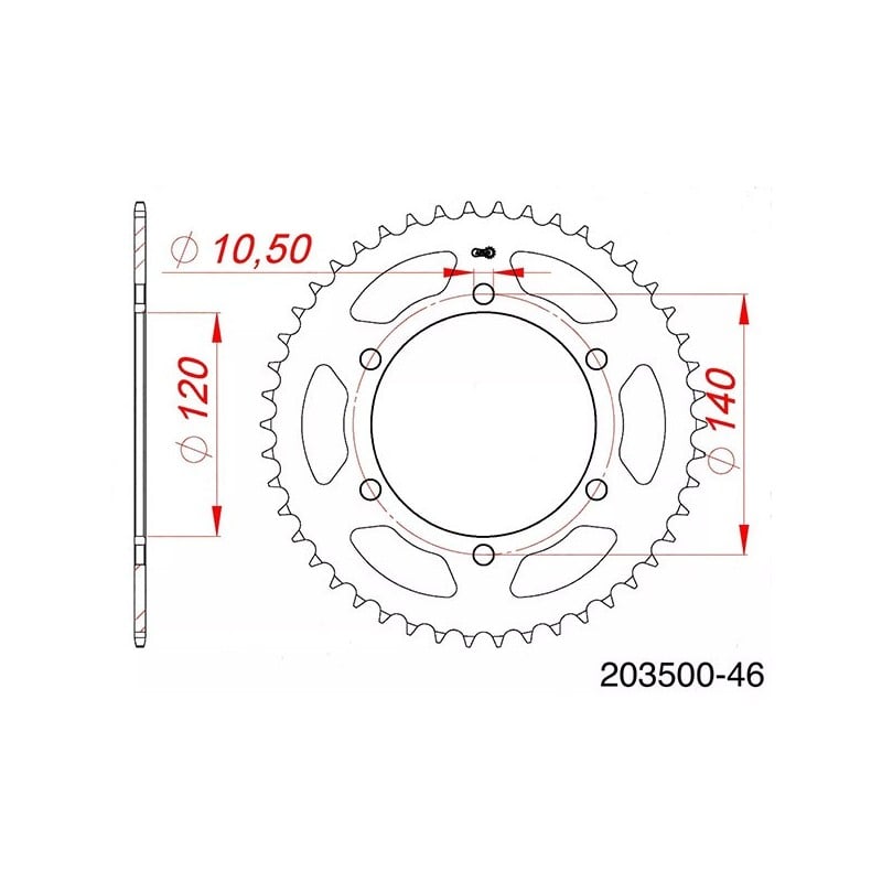 203500-46 CORONA AFAM S AC P520-D46 Moto Morini 6 2 SCR 2022+ AFAM