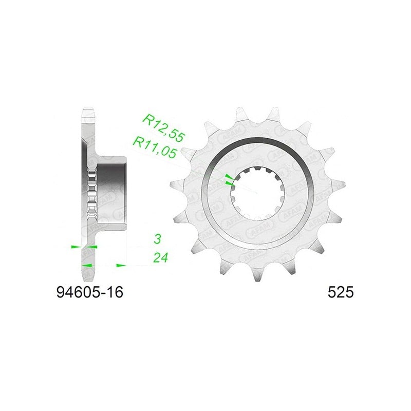 94605:16 PIGNONE AFAM S AC P525-D16 Mv Agusta F3 RC 2016+ AFAM