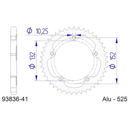 93836:41 CORONA AFAM S AL P525-D41 Mv Agusta F4 LH44 2018+ AFAM