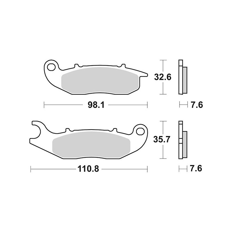 228HF FRONT BRAKE PAD 228HF Piaggio Vespa GTS ABS E5 Emea 2022+ SBS