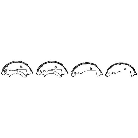 GF0197/8 CEPPI FRENO ANT.-POST. DX-SX (SET) Piaggio APE CAR P3 1985+ SPECIALBRAKESHOE