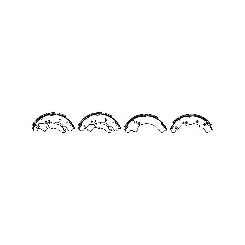 GF0242/3 MACHOIRES DE FREIN AVANT-ARRIERE DX-SX (ENSEMBLE) Piaggio APE TM P 703 V FL FL2 1984+ SPECI