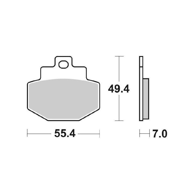 166CT REAR BRAKE PAD 166CT Piaggio Superhexagon GTX 2000+ SBS