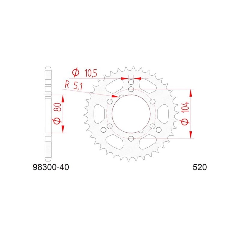 98300:40 Polaris Trail Boss 2003+ AFAM