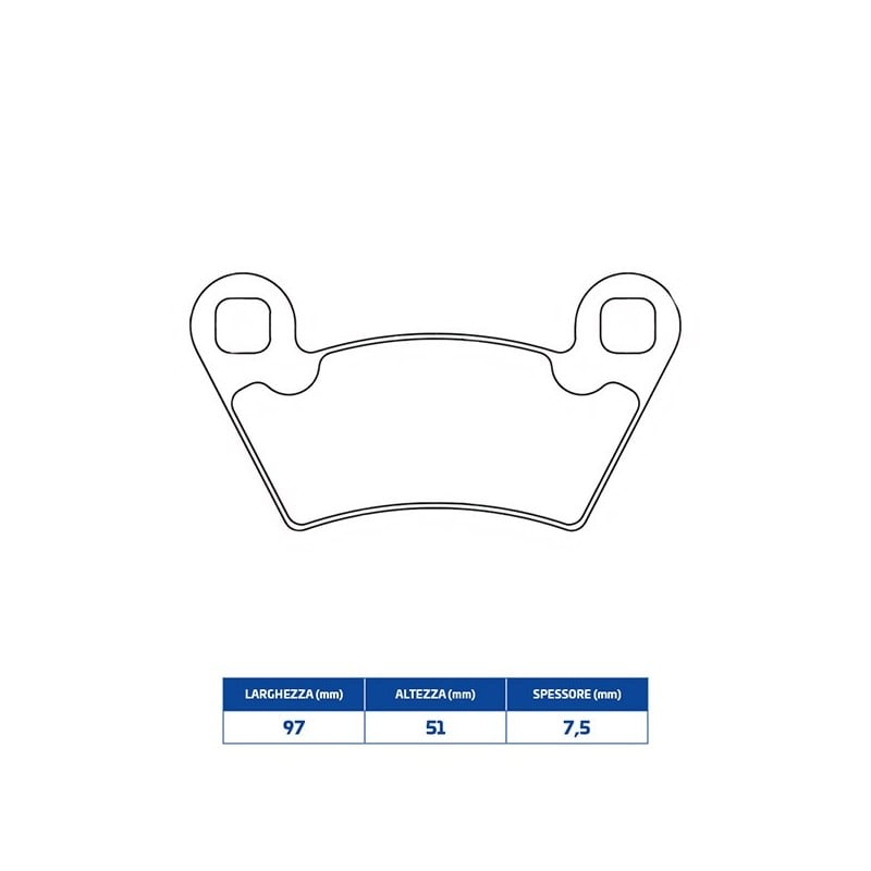 1230ATV1 PLAQUETTE DE FREIN AVANT DX-SX 1230ATV1 Polaris Ranger 2X4 2004+ CL BRAKES