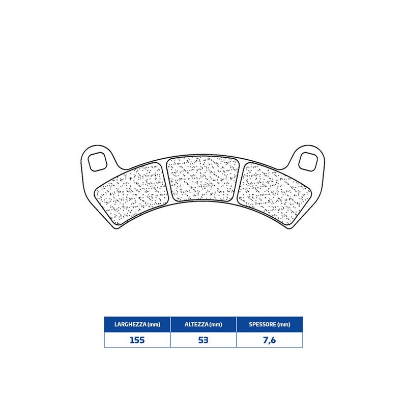 1247ATV1 PLAQUETTE DE FREIN AVANT 1247ATV1 Polaris RZR XP Turbo 2016+ CL BRAKES