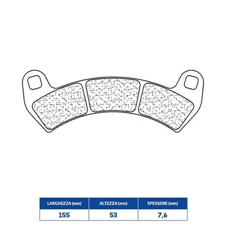 1247ATV1 FRONT BRAKE PAD 1247ATV1 Polaris RZR XP Turbo 2016+ CL BRAKES
